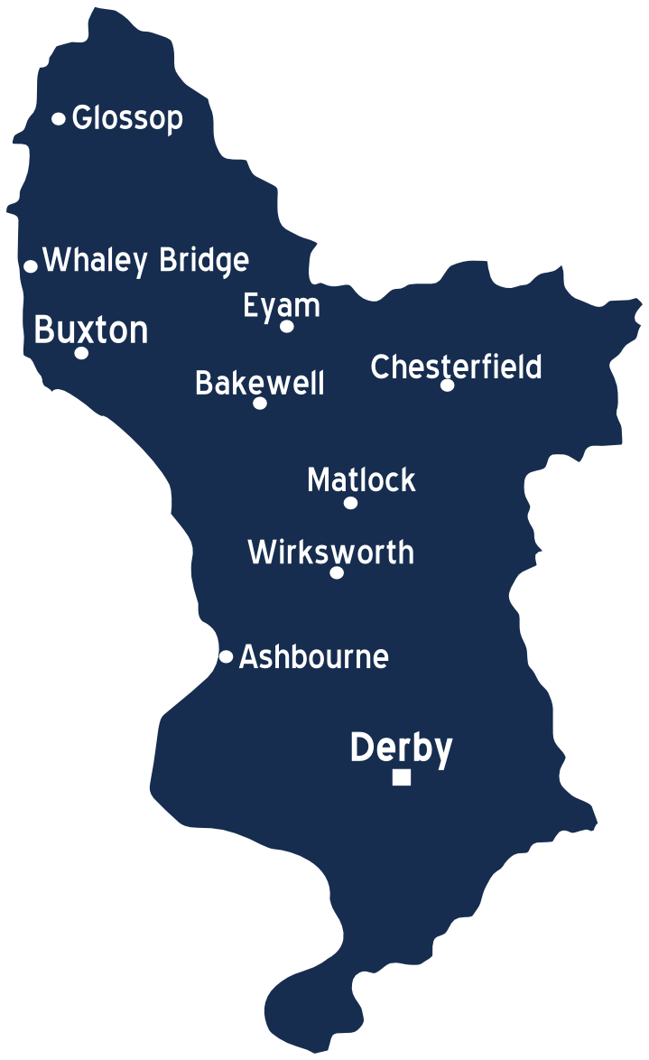 Map of where to take a lie detector in Chesterfield